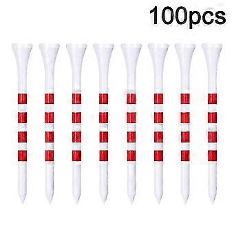 Golf Tees 100 Pcs Natural Bamboo Biodegradable 70mm 83mm Reduced Friction for Stable Swing Performance