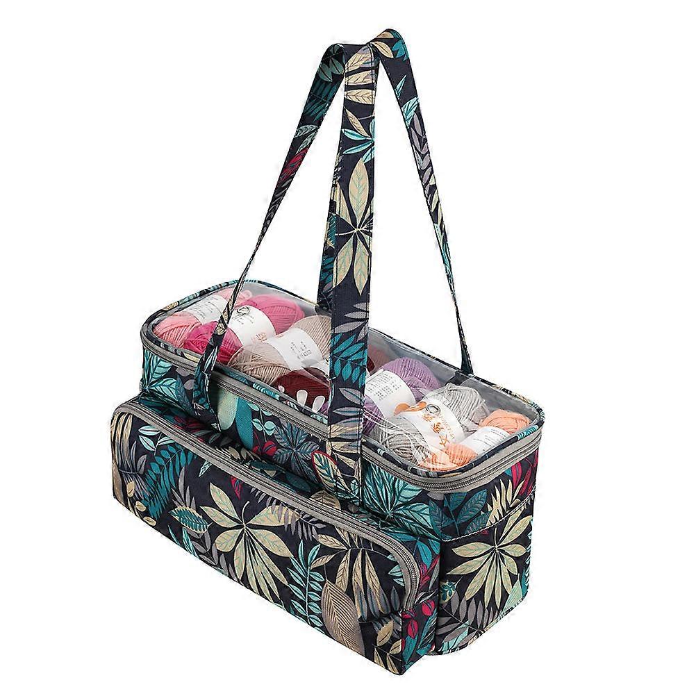 Knitting Yarn Bag Durable Storage Pouch Multi Pattern Tool Storage Daily Use 1Pcs