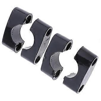 4-Pack 22mm Black CNC Motorcycle Buggy Handlebar Mount Riser Clamp Adaptor (Left/Right)