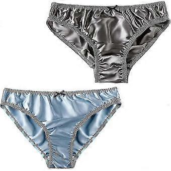 Silketruser for kvinner Silke Bikini Silke truser Sateng Undertøy 2 stk
