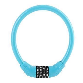 Bike Lock Cable High Security 4Digit Number Bicycle Cable Locks for Cycling OutdoorsBlue YMQX)