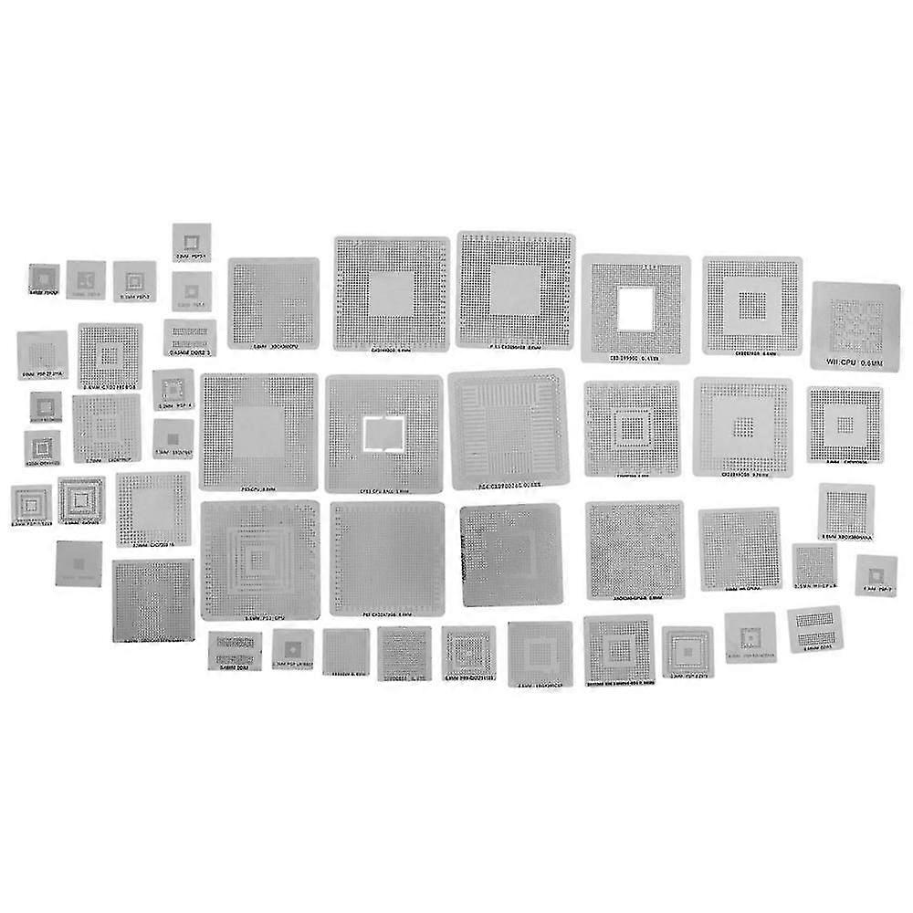 PS3 CPU PS4 GPU reballing stencils 47pcs direct heat universal set