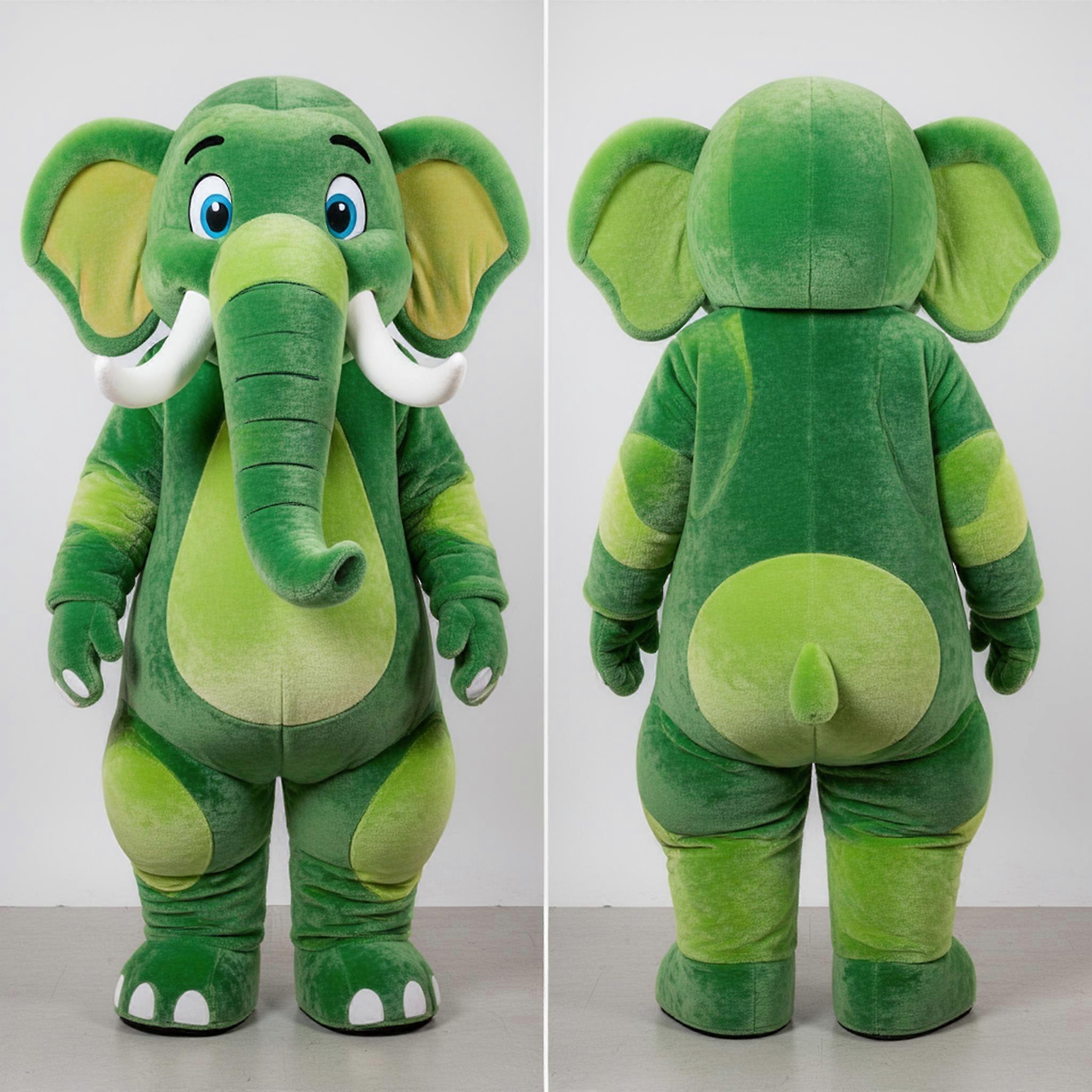 MASTICOT Green Rounded Mammoth Mascot