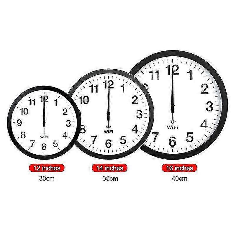 12 inch wall clock with automatic time adjustment