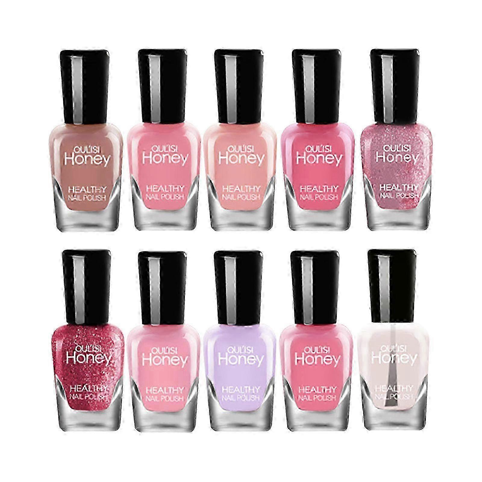 Quick-Drying Peelable Nail Polish Set 5ml x10 Bottles
