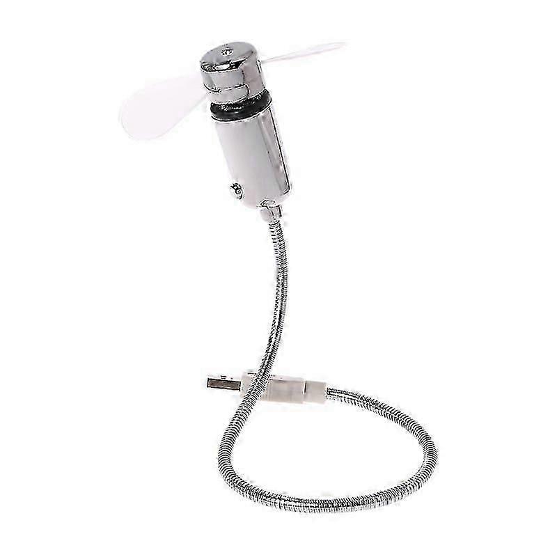 Gooseneck USB Cooling Fan LED Flashing Time Display Function Clock Fan Compatible with PC