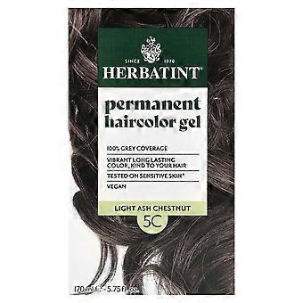 Herbatint, Permanent Haircolor Gel, 5C Light Ash Chestnut, 5.75 fl oz (170 ml)