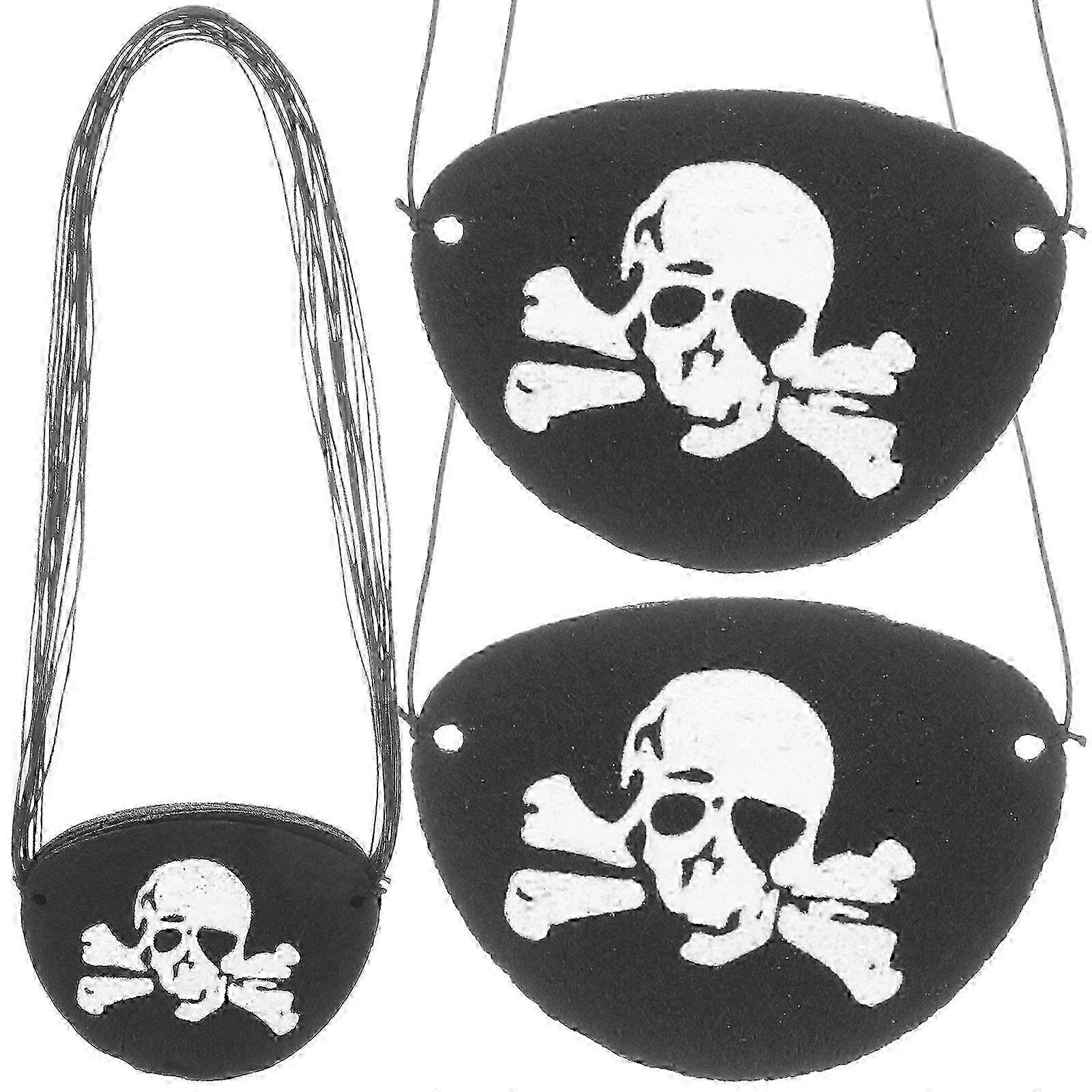 Skull Design Eye Patch Pack 72Pcs Compatible with Halloween Cosplay Party