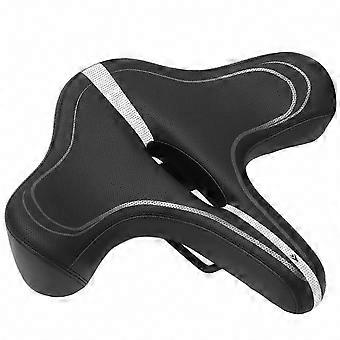 Bicycle Seat 2027 Wide Thickened Saddle with Hollow Ventilated Center, Shock Absorbing Cushion for Mountain and Road Bikes