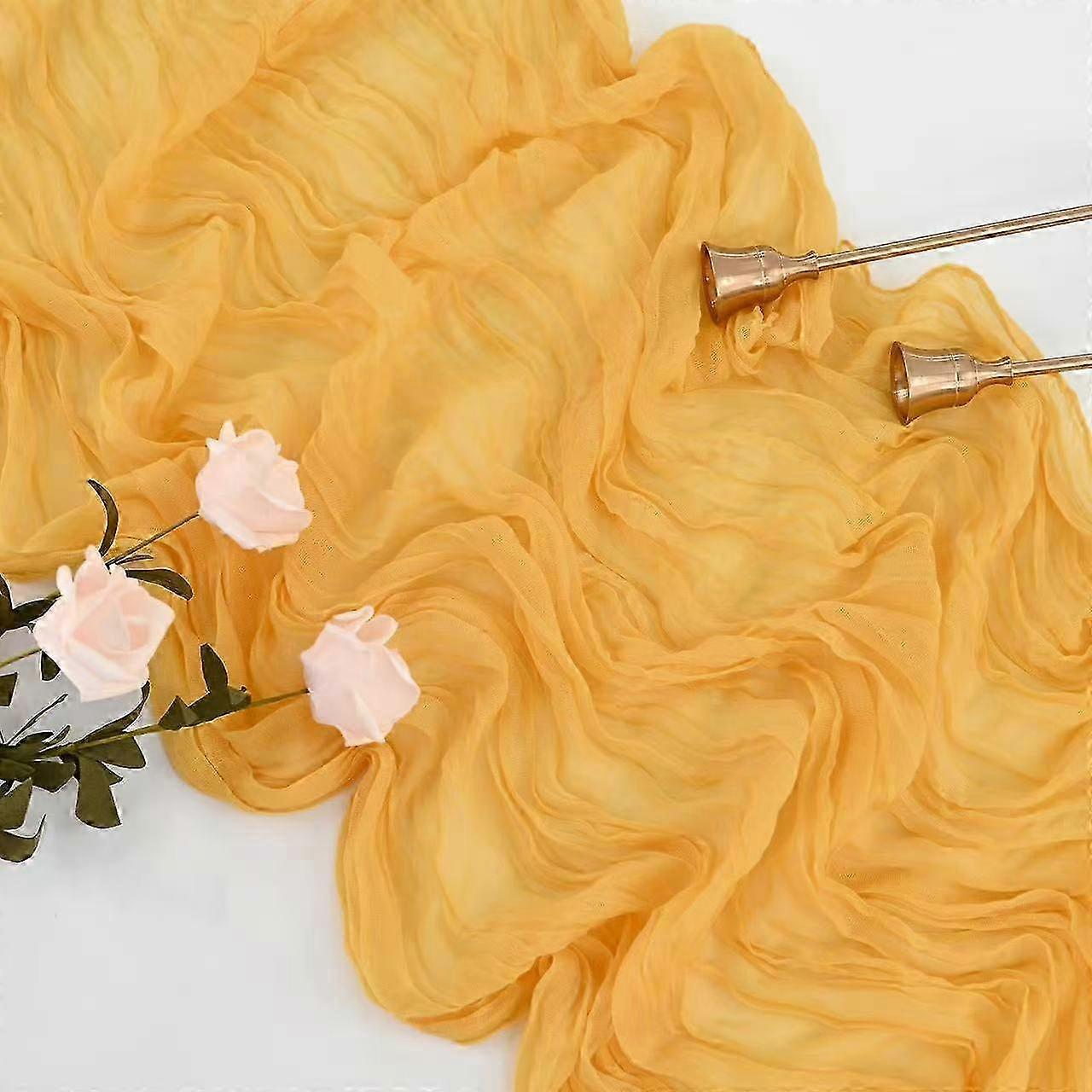 Boho Chic Cheesecloth Table Runner