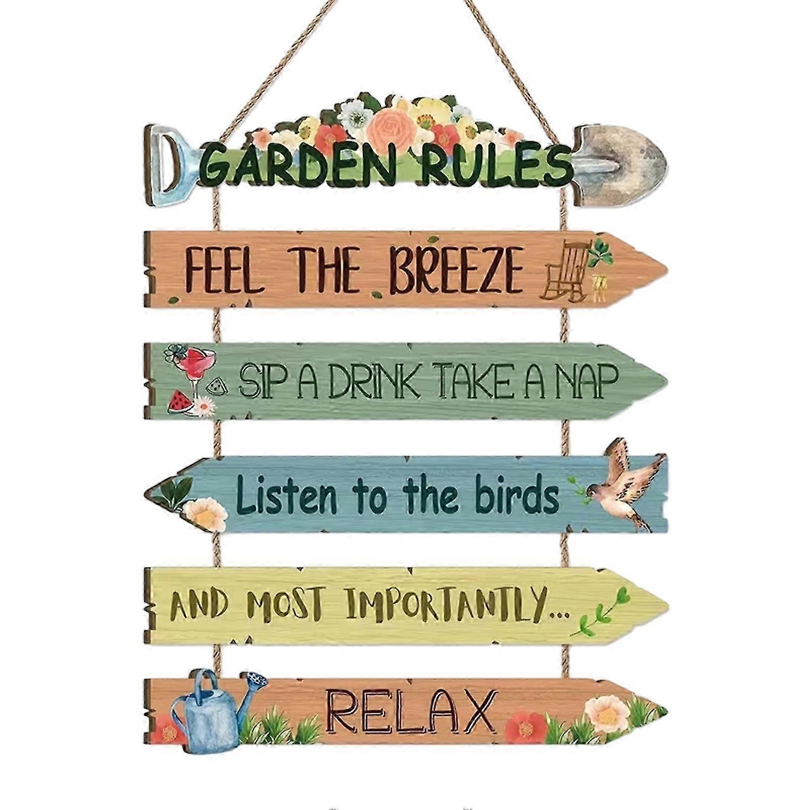 Waterproof Rustic Garden Wall Sign