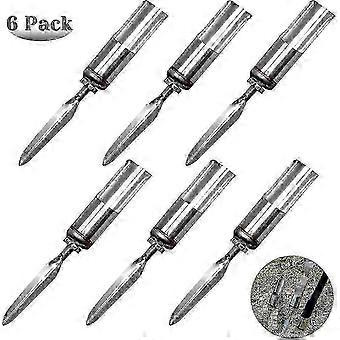 R9 Stainless Steel Fishing Rod Holder Ground Rack - Detachable Portable (6Pcs Universal)