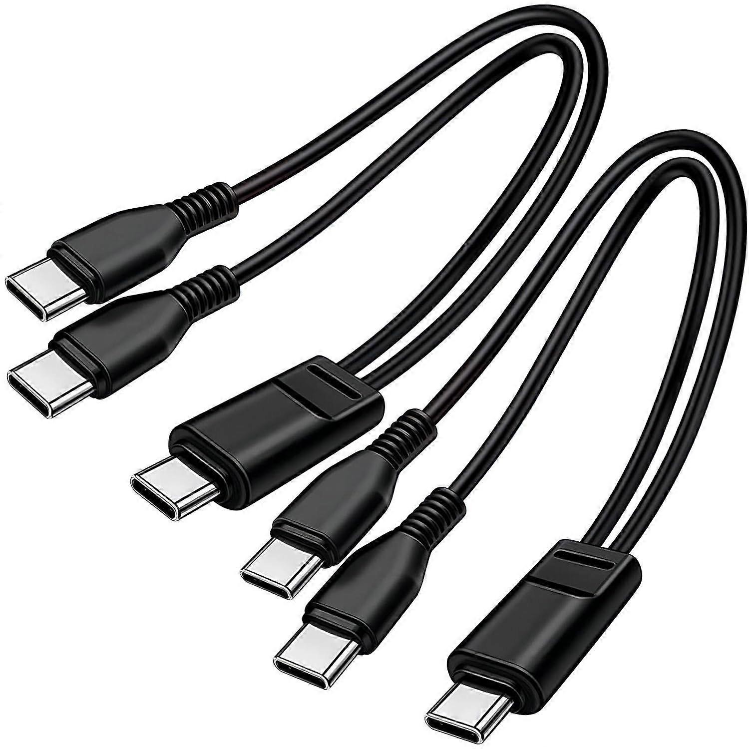 3.3FT Dual USB C Multi USB C Cable 2Pack, 2 in 1 Multi Charge Cable