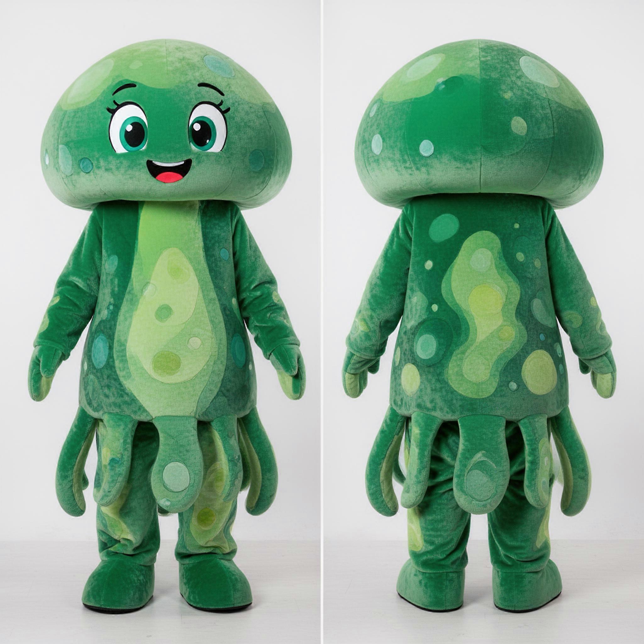 MASTICOT Forest Green Rounded Jellyfish Mascot