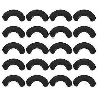 Dumbbell Shockproof Pads 20-Pack Rubber Gym Floor Protectors Black dkcf