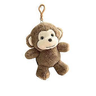 Stuffed Animal Plush Monkey Keychain Bag Charm Soft Doll Simulation Monkey Doll Cartoon 18cm Monkey Stuffed Pendant