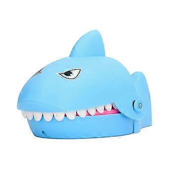 Shark Biting Finger Game Parent-Child Interactive Stress Relieving Plastic Family Fun Toy in Blue