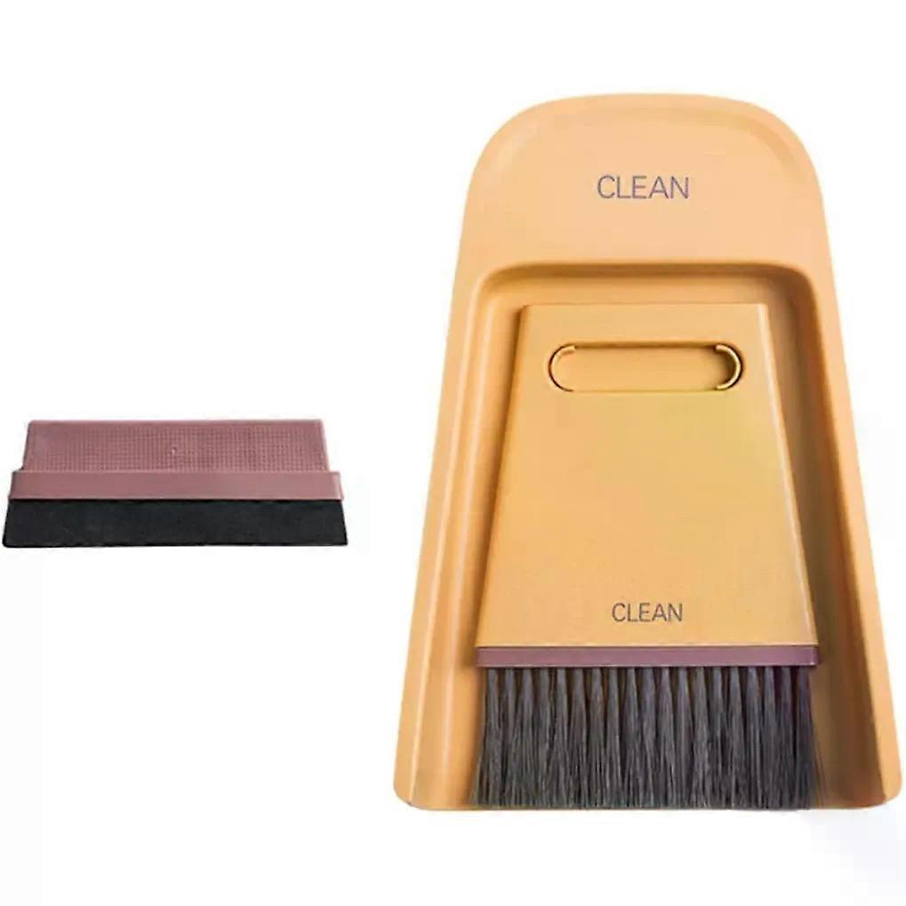 Broom Set with Dustpan, Mini Yellow PP Cleaning Set
