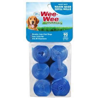 Four Paws Wee-Wee Outdoor Heavy Duty Dog Waste Bags Refill Rolls, Waste Bags, 1 Each/90 Count