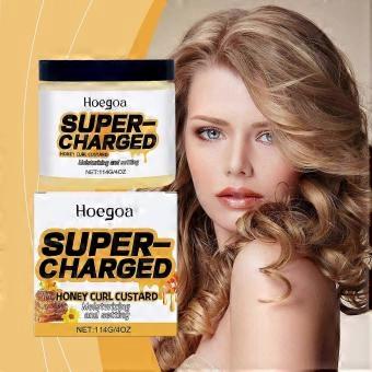 Moisturizing & Setting Honey Curl Custard for Defined Curls - Lightweight, Frizz-Free Formula with Shea Butter & Glycerin | 114g/4oz