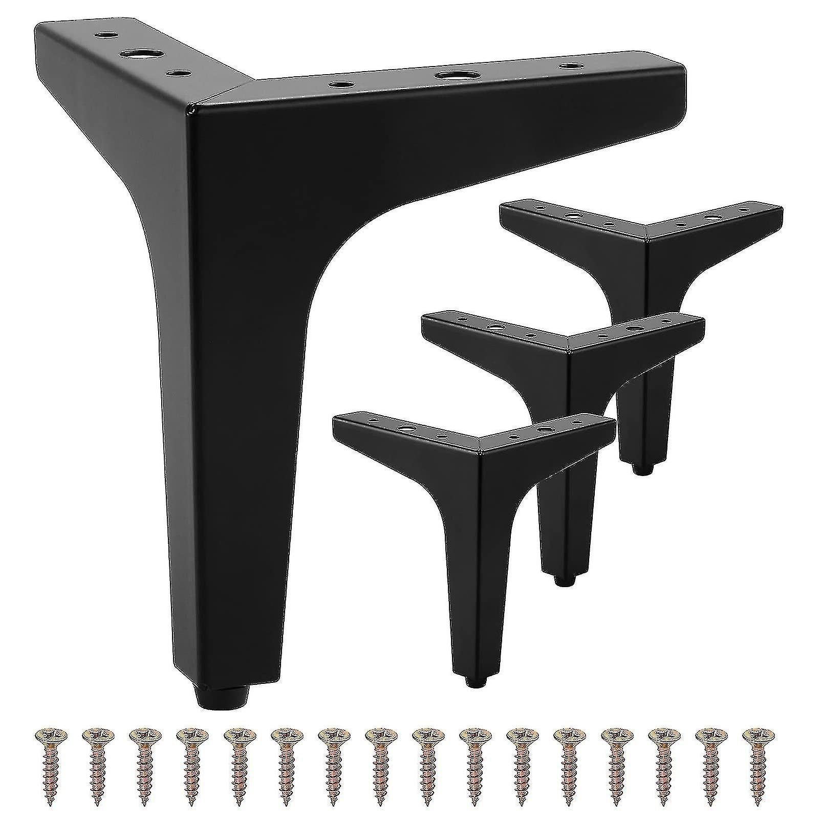 4個10cmの金属家具ソファ脚モダンな三角形の家具フィートキャビネット食器棚のためのDIY交換