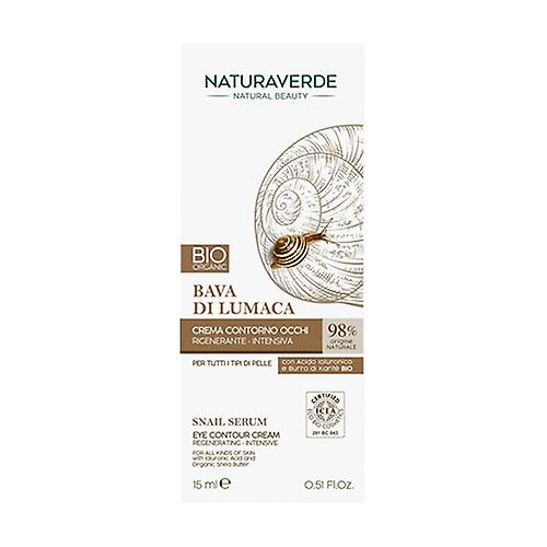 Organic snail slime regenerating eye cream 15 ml of cream