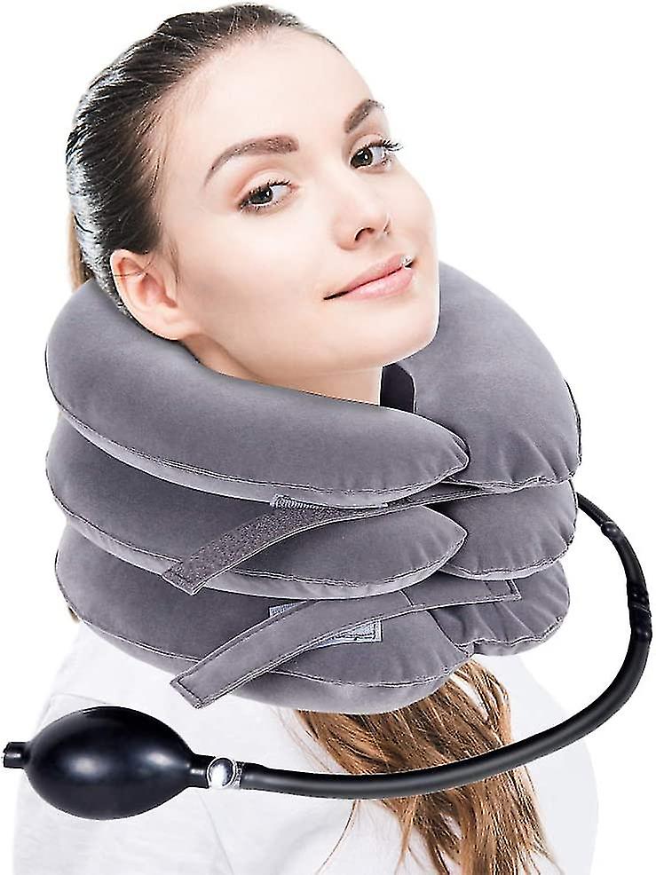 Neck Traction Device Collar Brace, Inflatable And Adjustable