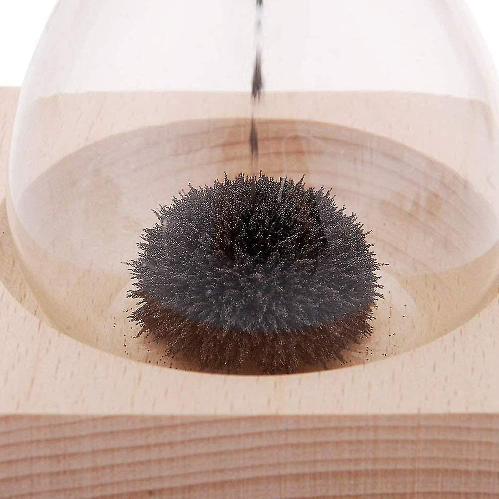 Magnetisk håndblæst glas timeglas med træ base