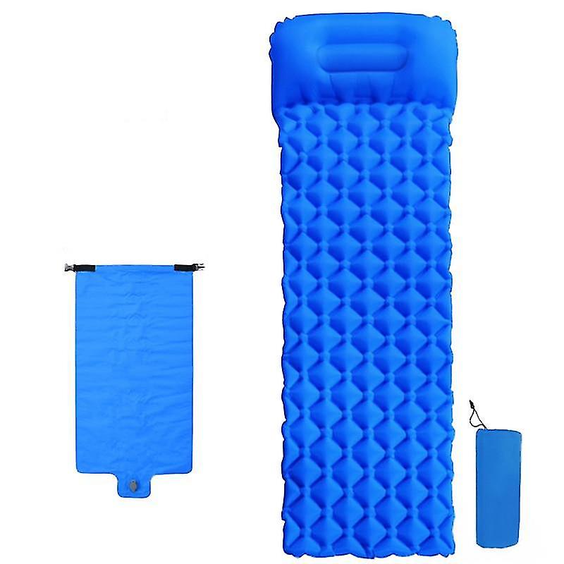 Camping Sleeping Pad With Pillow, Inflatable Camping Mat For Backpacking, Hiking Air Mattress