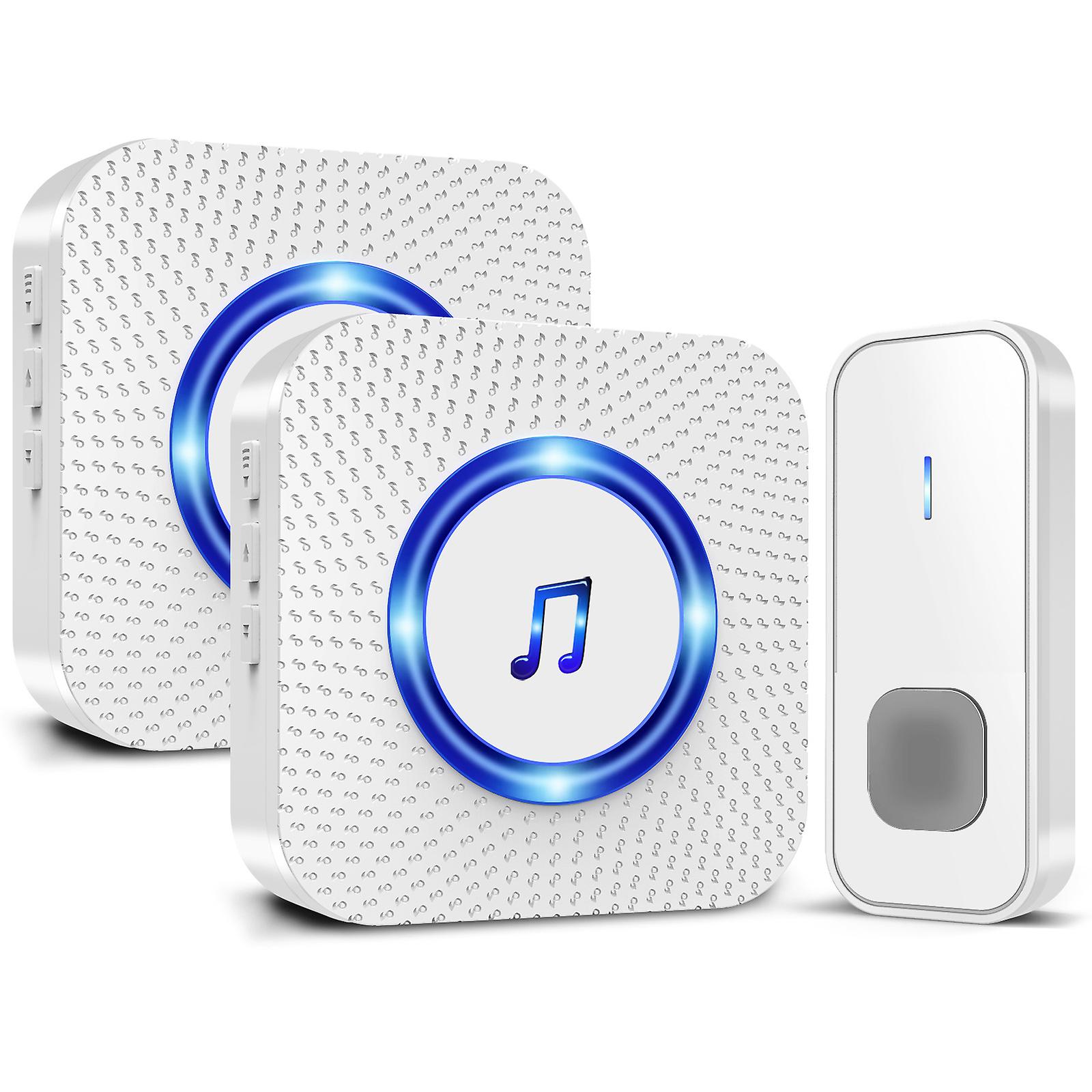 Wireless Doorbell, Electronic Chime, Chime Kit with Plug-in Receivers