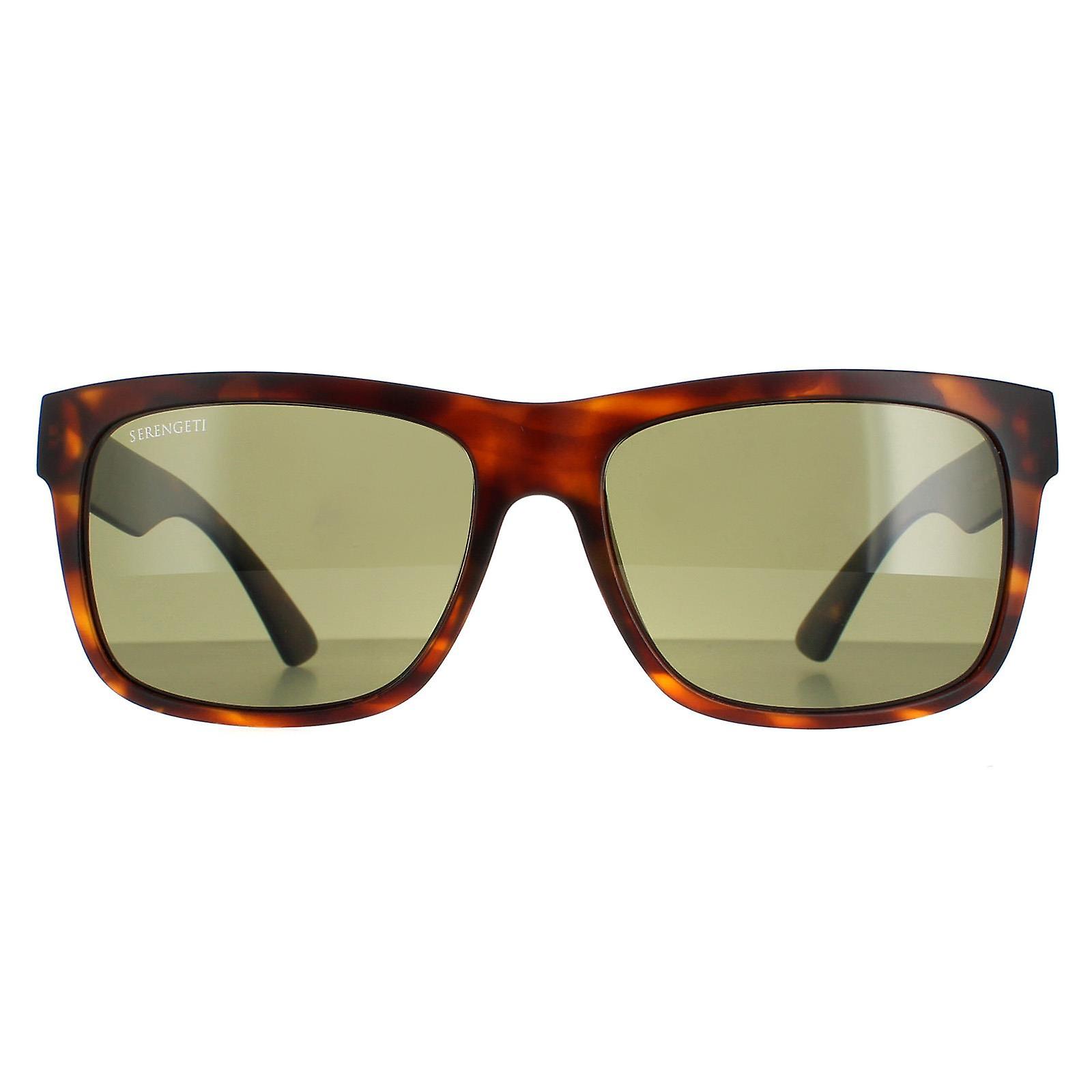 Serengeti Sunglasses Positano 8984 Matte Tortoise Mineral Polarized Green 555nm