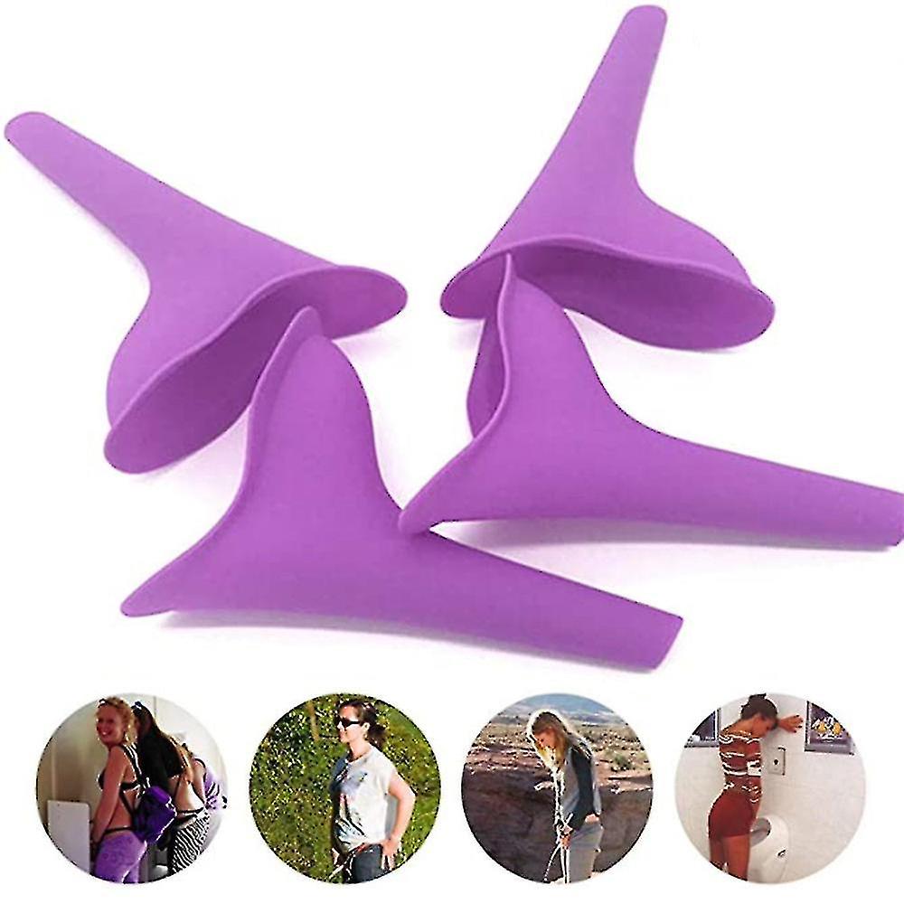 4pcs Portable Toilets Ladies Female Urinal Female Urination Device Reusable Women Pee Funnel Urinal