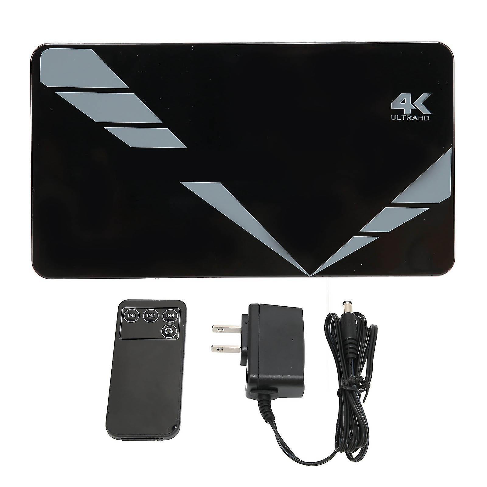 Vk301a 4k Hd Multimedia Interface Switcher 3 In 1 Out Switcher For Tv Desktop Games Ac 100240vus Plug