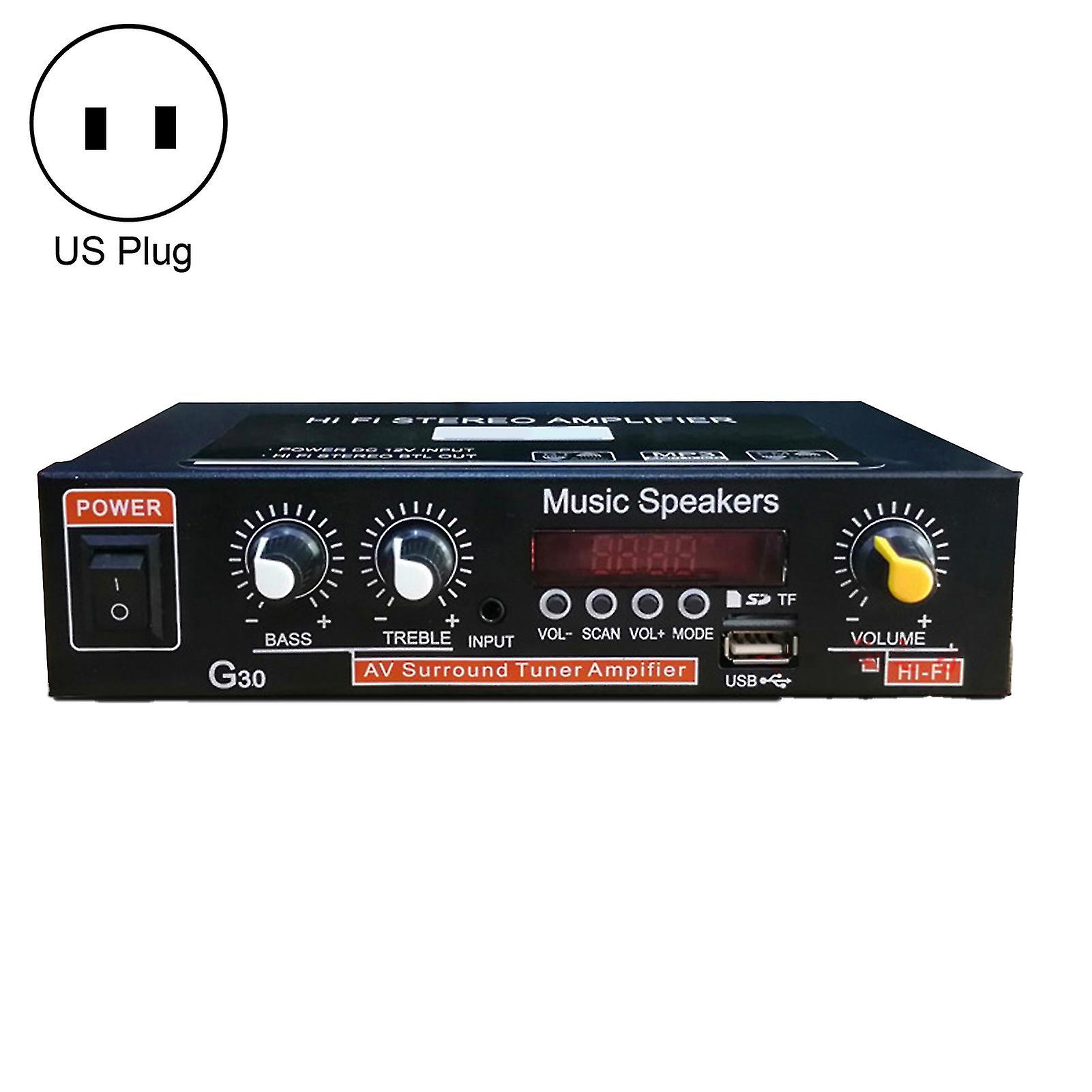 G30 Stereo Amplifier Hifi Sound Subwoofer Convenient Two Channels Home Power Amplifier For Car