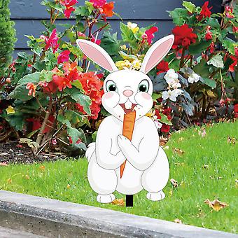 Easter Bunny Yard Sign Garden Stake Cute Rabbit Stakes Bunny Pathway ...