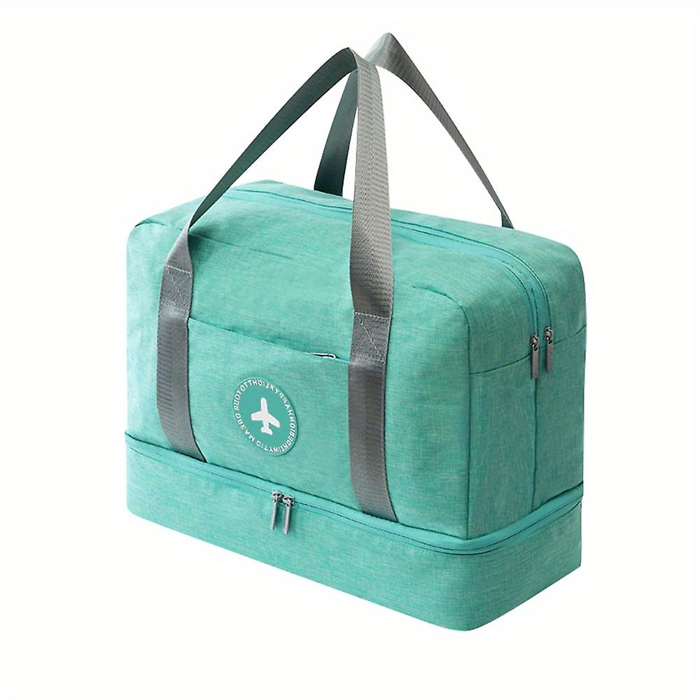 Dry Wet Separation Travel Overnight Bag Waterproof Zipper Portable Handle Weekender Handbag Shoe Pocket Wearable Large Capacity Duffle Bag For Gym T