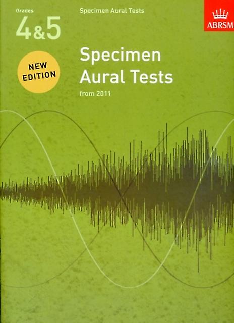 Specimen Aural Tests Grades 4 Amp 5 Sheet music Book
