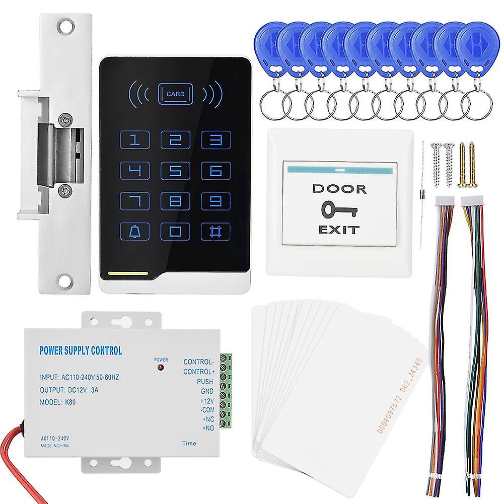 Door Access Control Unit Kit Access Card Device Lock With Power Supply