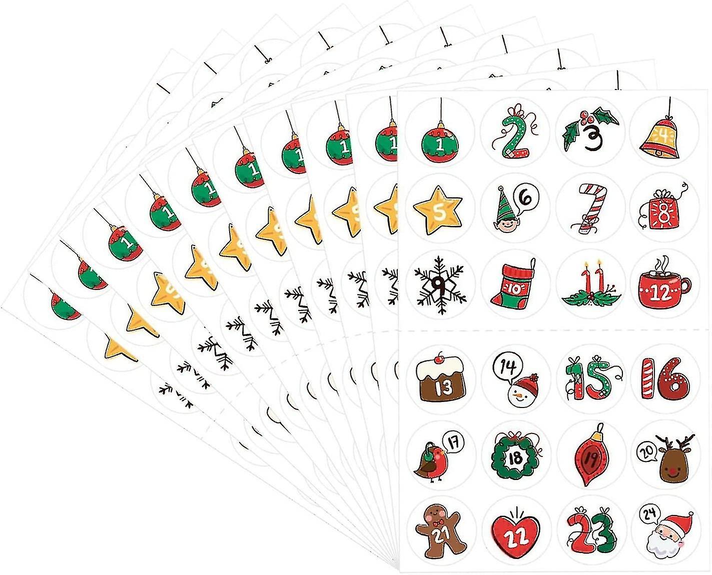 Christmas Gift Advent Stickers