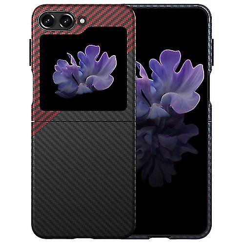 For Samsung Galaxy Z Flip5 Textile Texture Matte Ultra-thin Folding Phone Case(forest Green)