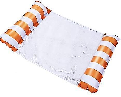 Orange Inflatable Pool Mattress, Inflatable Floating Hammock, Hammocks, 4 In 1 Pool Float, Floating Inflatable Hammock, Portable Beach Ham