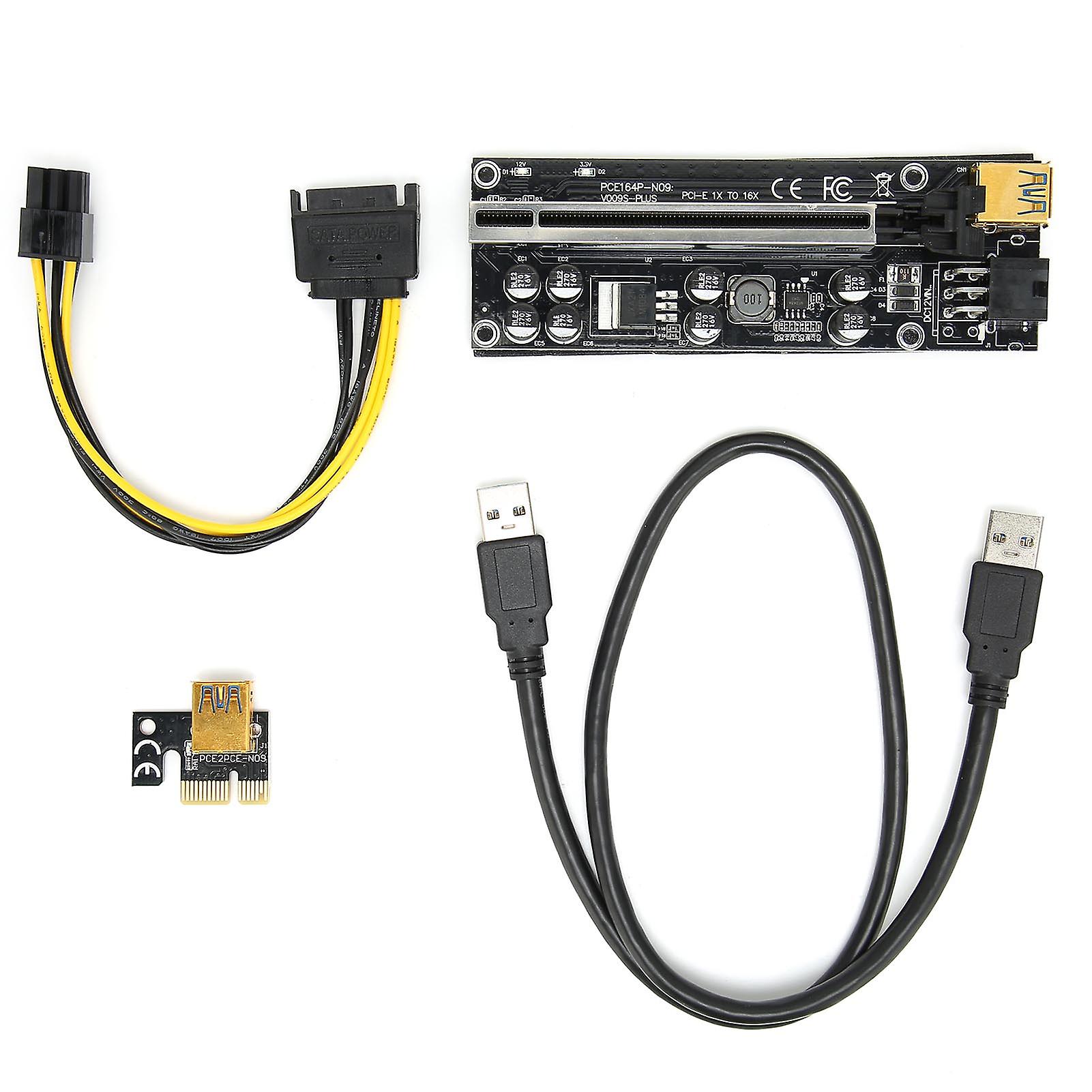 PCIE Riser Card Stable 6PIN Interface PCIE Connector 1x to 16x Graphics Extension Cable