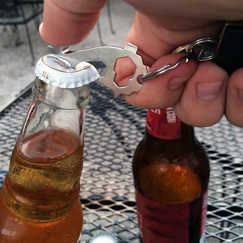4 PCS Key Ring Bottle Opener Multi-purpose Outdoor Mini Tool Key Ring Bottle Opener