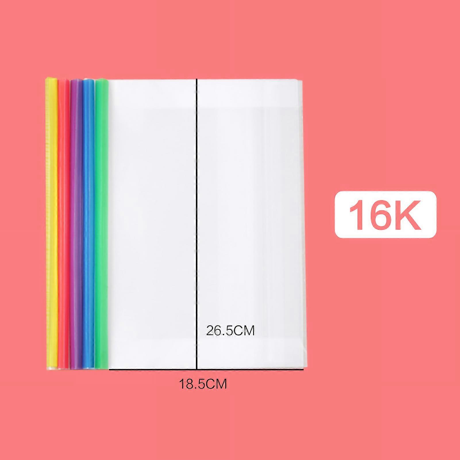 Book Cover with Rod Thickened Transparent Waterproof Reusable PP Material Paperback Book Protector16K Book Cover with Rod C265
