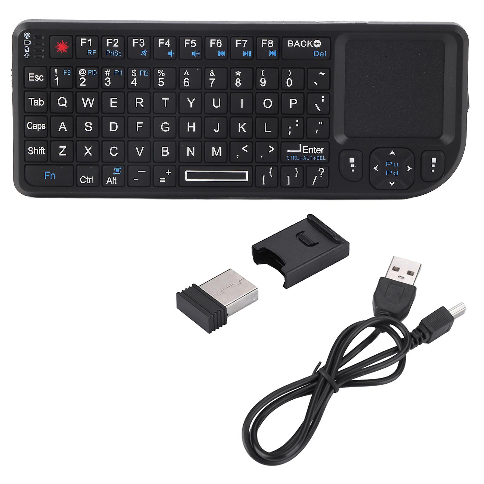 Rechargeable Mini Wireless Keyboard with Touchpad for Gaming Consoles