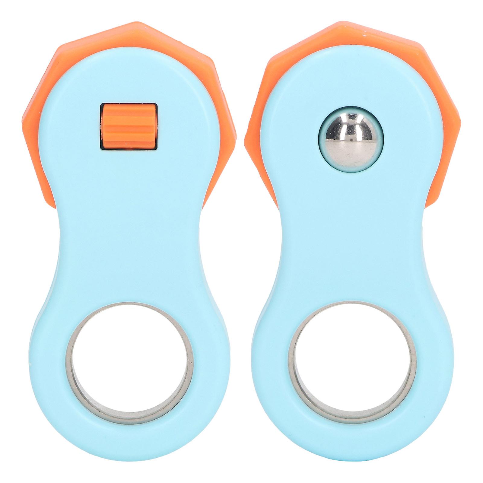 Metal Sliding Finger Toy Multi-Mode Pressure Spin Stress Relief Push Blue