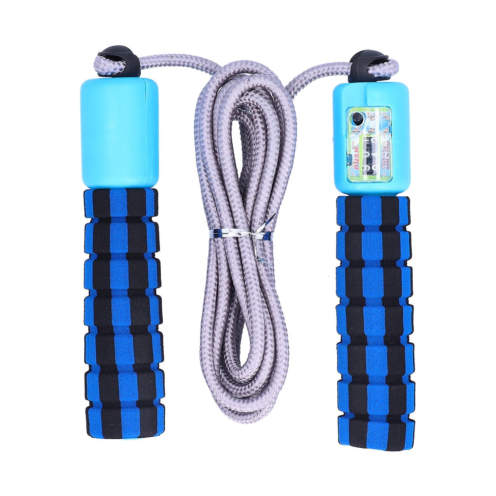 Cordes à sauter unisexes avec corde à sauter de comptage réglable pour l’exercice Blue