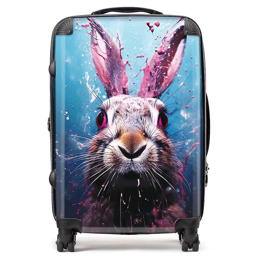 Rabbit Face Splashart Suitcase