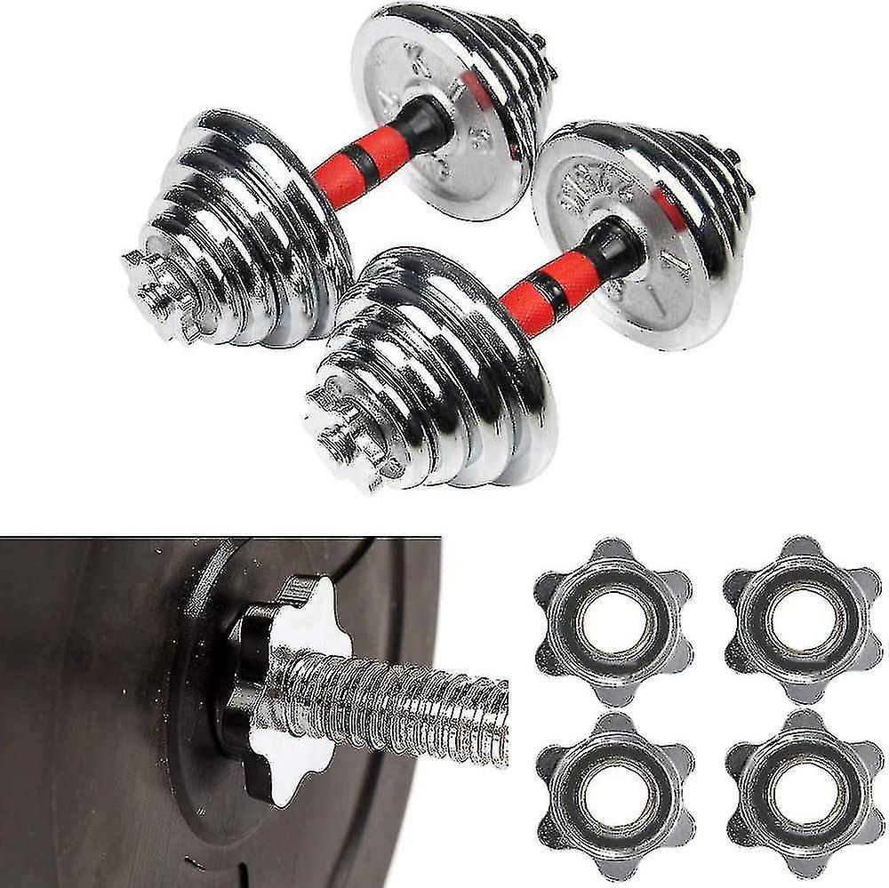 2 Pack DNA Spinlock Dumbbell Collars – 1" Weight Check Nut Screw Lock