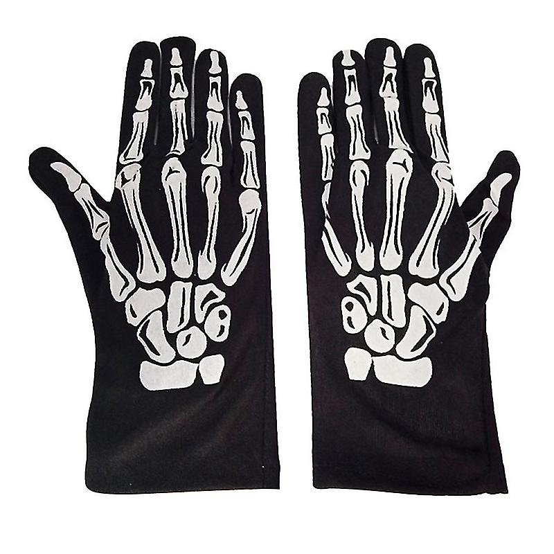 1pair Bone Gloves For Halloween Decorations